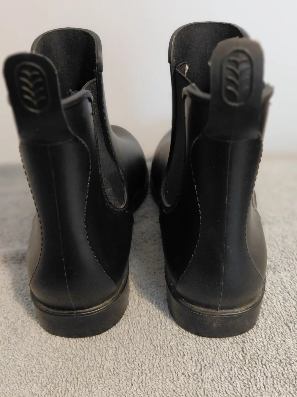 Women's Black Ankle Muck / Rain Boots - Sleek Waterproof Slip-On